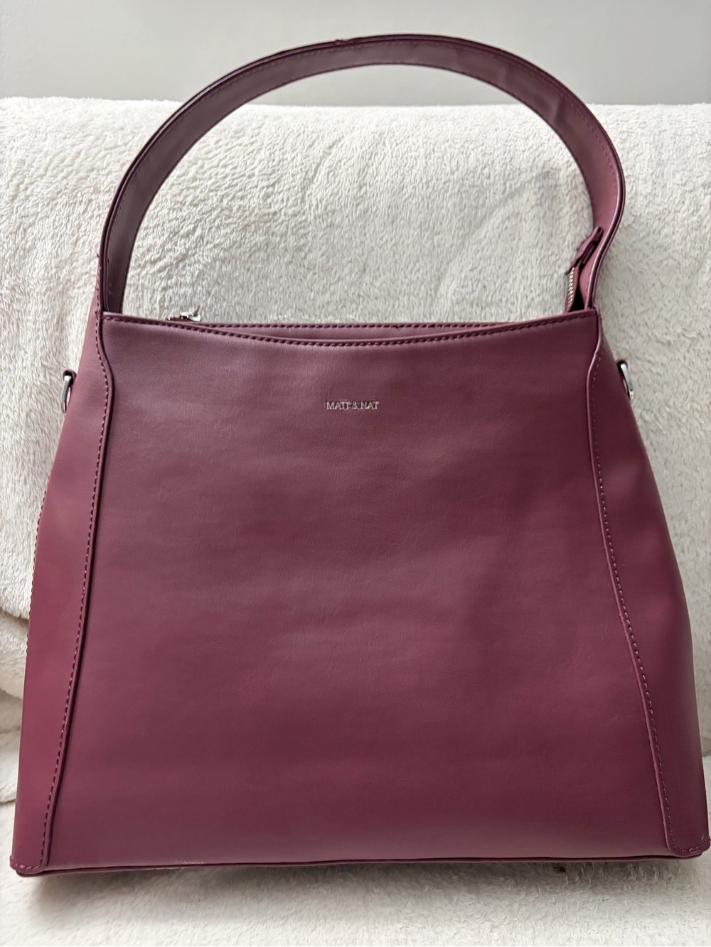 Matt & Nat Deep Burgundy Vegan Leather Shoulder Bag